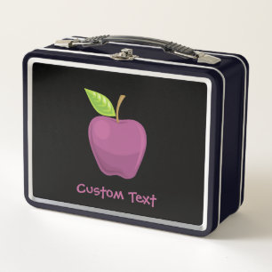 Apple Lila Metal Lunch Box