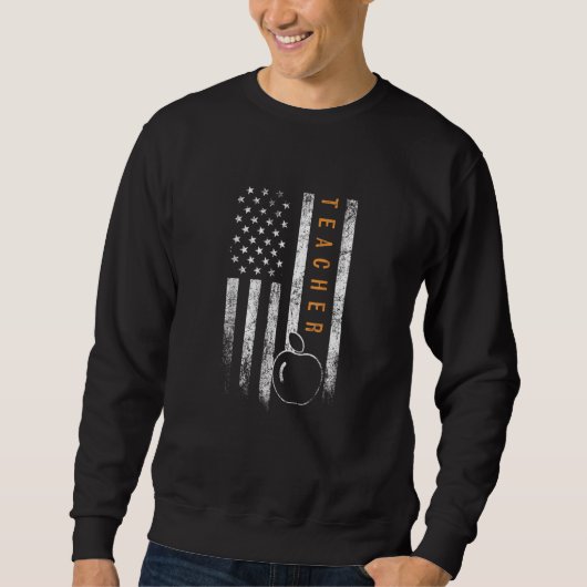 Apple Line American Flag Lehrer Sweatshirt (Vorderseite)