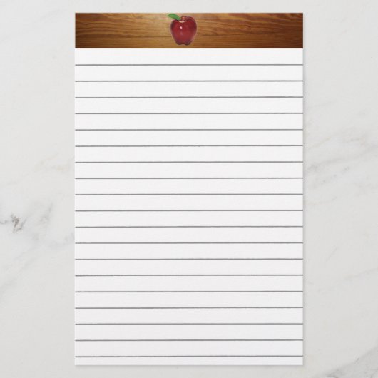 Apple Lined Stationery Briefpapier (Vorderseite)