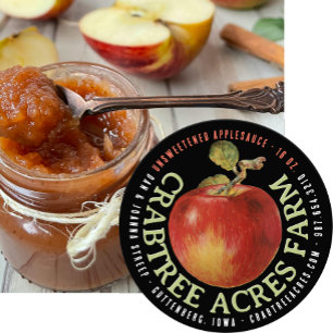 APPLE LOGO Farm Orchard Business Applesauce Klasse Runder Aufkleber