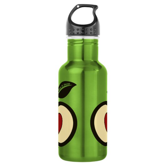 Apple-Logo-Lebensmittel wachsen Edelstahlflasche (Vorderseite)