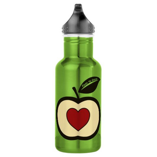 Apple-Logo-Lebensmittel wachsen Edelstahlflasche (Rechts)