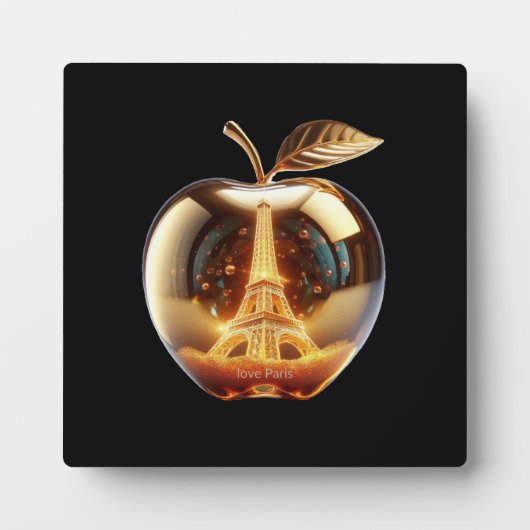 Apple Love Paris Fotoplatte (Vorderseite)