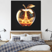 Apple Love Paris Leinwanddruck (Insitu (Schlafzimmer))