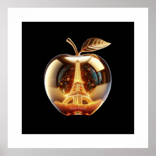 Apple Love Paris Poster (Vorne)