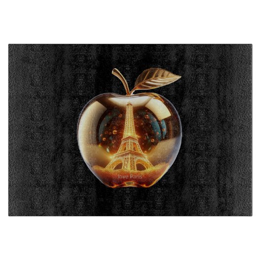 Apple Love Paris Schneidebrett (Vorderseite)