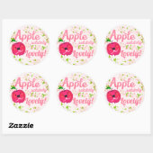 Apple Lovely - Apple Puff Runder Aufkleber (Blatt)