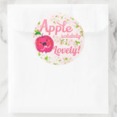 Apple Lovely - Apple Puff Runder Aufkleber (Tasche)