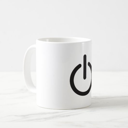 Apple mac Power button Kaffeetasse (Vorderseite Links)
