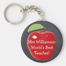 Apple-Malerei der personalisiertsten Lehrerin der Schlüsselanhänger