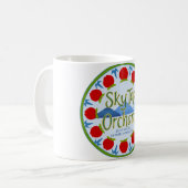 Apple-Mandala - Blau Kaffeetasse (Vorderseite Links)