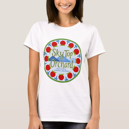 Apple-Mandala - Blau T-Shirt (Vorderseite)