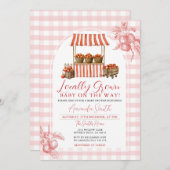 Apple Market Baby Shower Gingham Einladung (Vorne/Hinten)