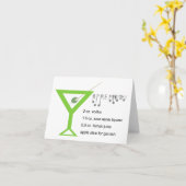 Apple Martini-Karte Karte (Gelbe Blume)