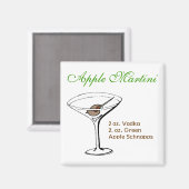 Apple Martini Magnet (Vorderseite/Rückseite)