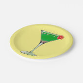 Apple Martini Pappteller (Schrägansicht)