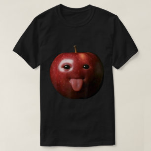 Apple Meme Face Gen Z Brainrot Funny Design T-Shirt