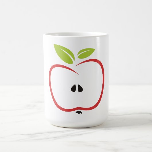 Apple mit Blätter Tasse (Mittel)