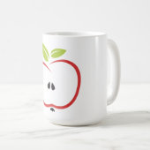 Apple mit Blätter Tasse (VorderseiteRechts)