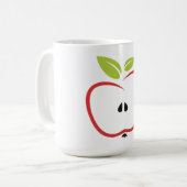 Apple mit Blätter Tasse (Vorderseite Links)