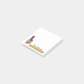 Apple mit Buch-Stapel personalisierte 3 x 3 Post-it Klebezettel (angewinkelt)