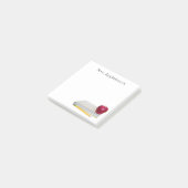 Apple mit Buch-und Bleistift-Lehrer nennen 3 x 3 Post-it Klebezettel (angewinkelt)