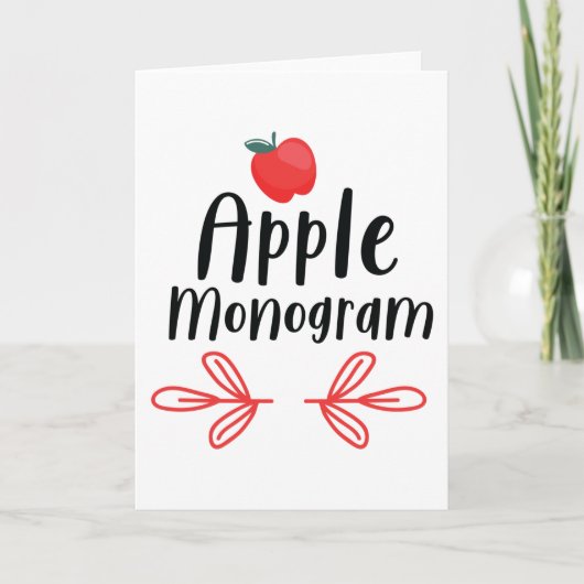 Apple Monogram Karte (Vorderseite)