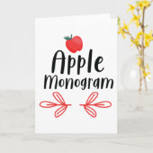 Apple Monogram Karte (Gelbe Blume)