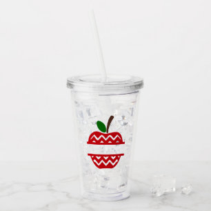 Apple-Monogramm-Trommel Acryltrinkbecher
