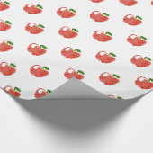 Apple-Muster für Wasserfarben Geschenkpapier (Ecke)