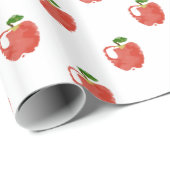 Apple-Muster für Wasserfarben Geschenkpapier (Rolleneckpunkt)