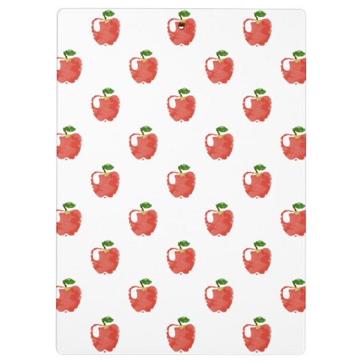 Apple-Muster für Wasserfarben Klemmbrett (Rückseite)