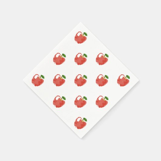Apple-Muster für Wasserfarben Serviette (Ecke)
