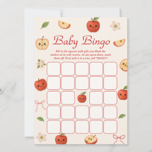 Apple My Eye Baby Shower Bingo Game Card Einladung