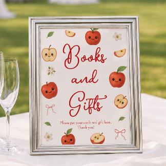 Apple My Eye Baby Shower Books & Gifts Poster