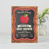 Apple my Eye Baby Shower Einladung (Stehend Vorderseite)