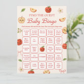 Apple My Eye Baby Shower Finden Sie das Gast Bingo Einladung (Stehend Vorderseite)