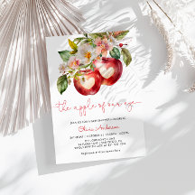 Apple My Eye Fall Apple Baby Dusche Einladung