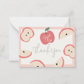Apple my Eye Pink Girl Baby Shower Danke Mitteilungskarte (Vorderseite)