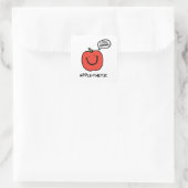 Apple-Niedlich Fruit-Apple-Aufkleber Quadratischer Aufkleber (Tasche)