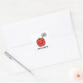Apple-Niedlich Fruit-Apple-Aufkleber Quadratischer Aufkleber (Umschlag)
