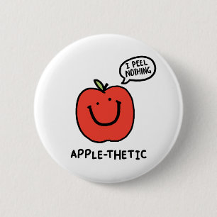 Apple-Niedlich Fruit Apple Pun Button Button