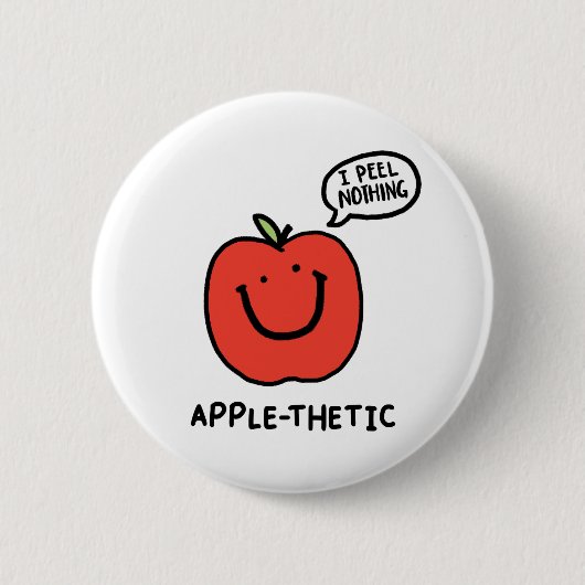 Apple-Niedlich Fruit Apple Pun Button Button (Vorderseite)