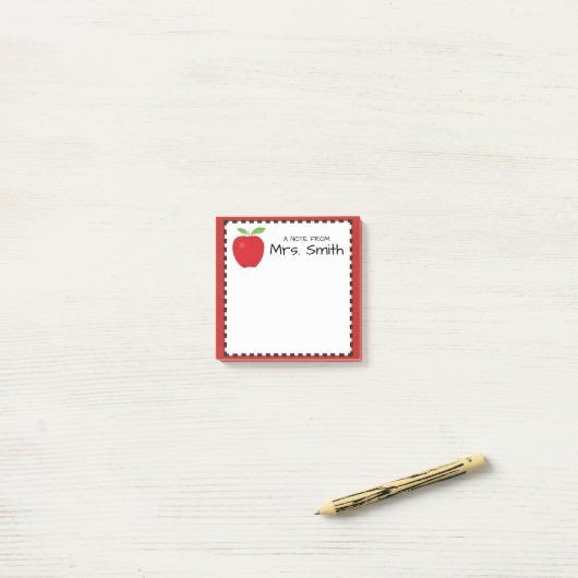 Apple-Notizblock für einen Lehrer Post-it Klebezettel (Auf Schreibtisch)