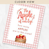 Apple of Eye Guess Wie viele Gingham Baby Dusche Poster