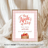 Apple of Eye Guess Wie viele Gingham Baby Dusche Poster