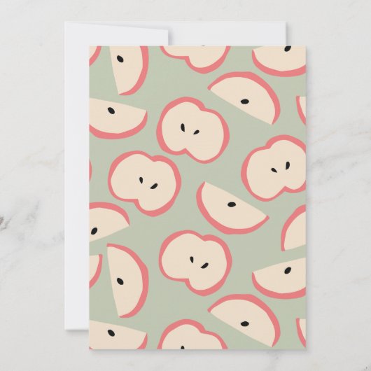 Apple of my Eye Green Boy Baby Shower Einladung (Rückseite)