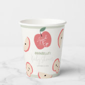 Apple of my Eye Green Boy Baby Shower Pappbecher (Rückseite)