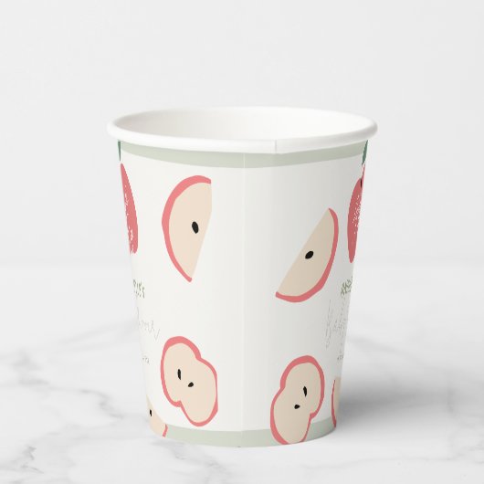 Apple of my Eye Green Boy Baby Shower Pappbecher (Rechts)