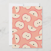 Apple of my Eye Pink Girl Baby Shower Einladung (Rückseite)